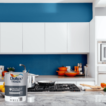 Dulux Trade - Pearlglo Enamel (blue color swatch variations)